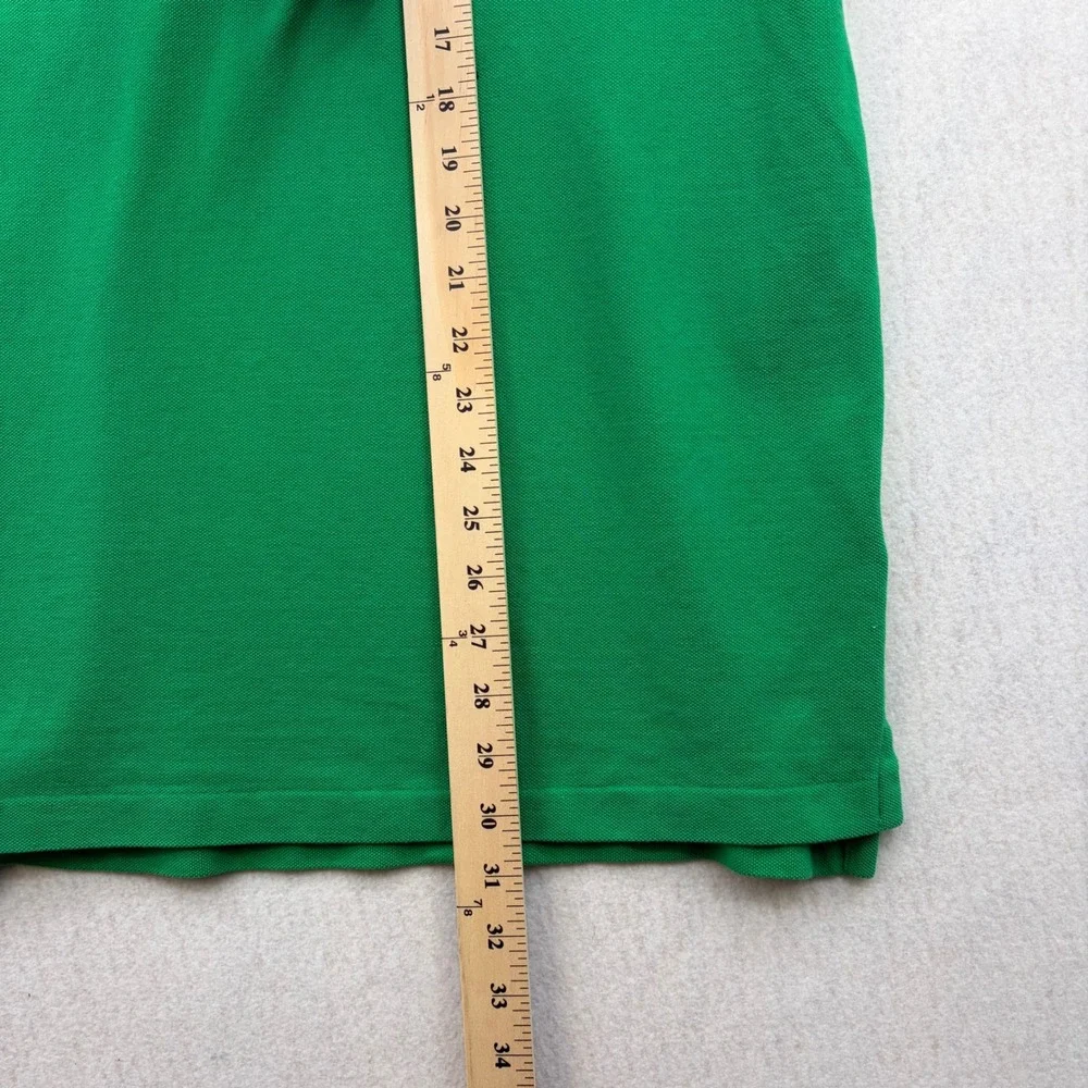 Polo Ralph Lauren Mens XL Green Classic Fit Short Sleeve Pique Polo Purple Pony